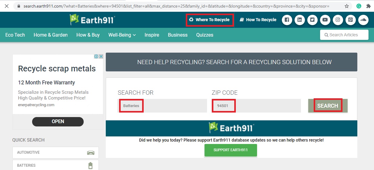 How to dispose of batteries in California Global Recycle