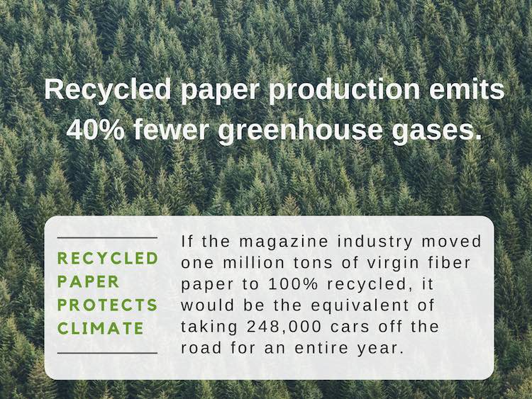 recycled paper infographic